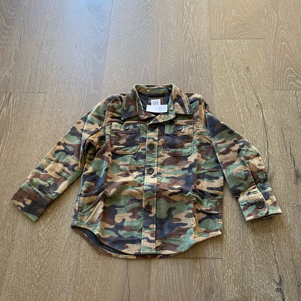 Gap Kids camo corduroy jacket